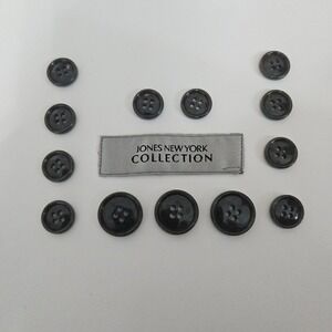 Jones New York Gray Swirl Suit Blazer Button Replacement Set of 13 Marbled DIY